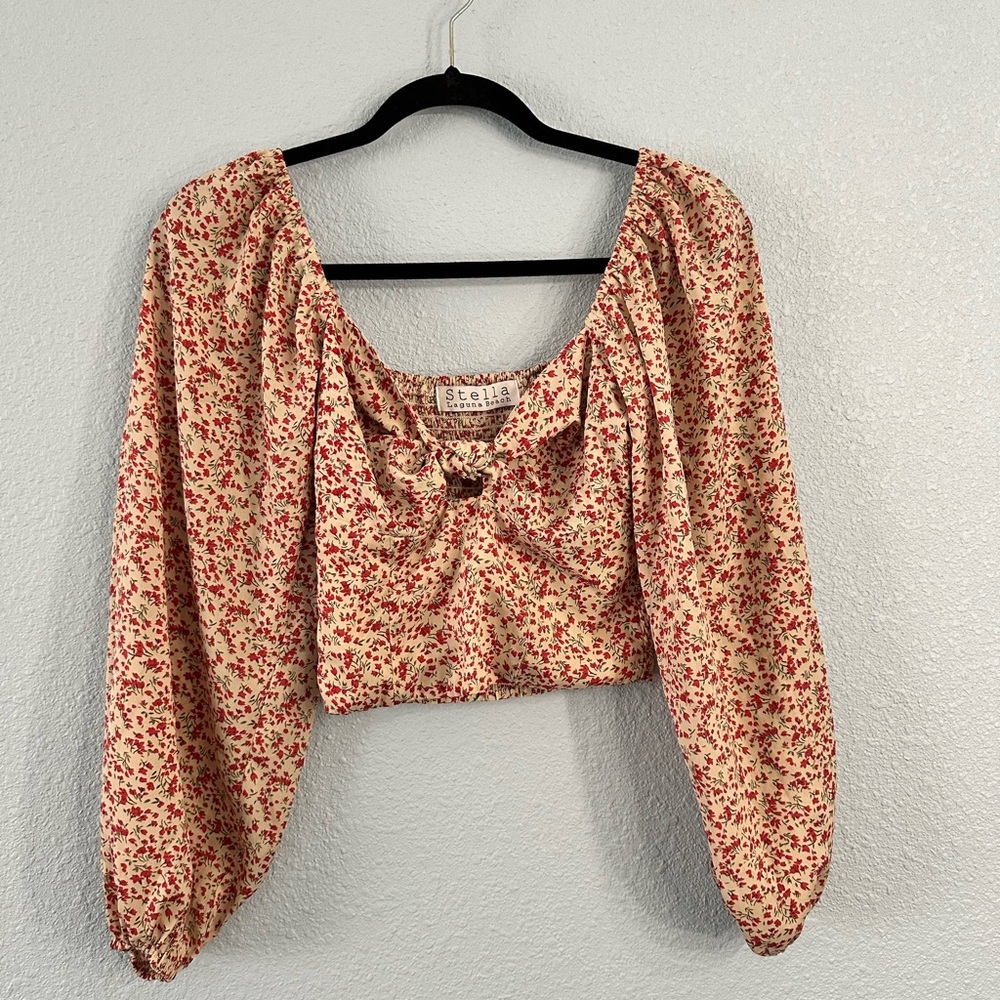 Floral Pink Long Sleeve Blouse
